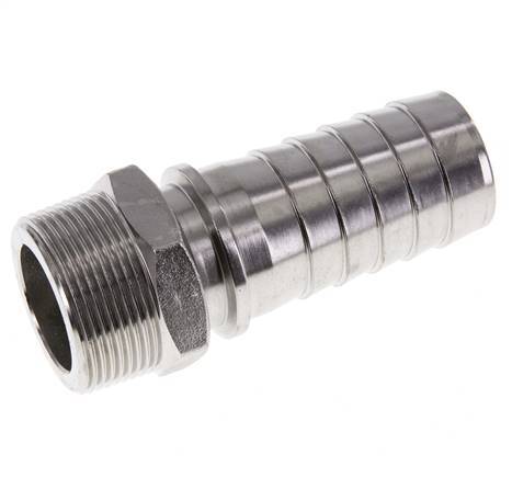 38x54 mm & R1-1/2'' Edelstahl 1.4301 Schlauchsäule mit Außengewinde DIN EN 14423