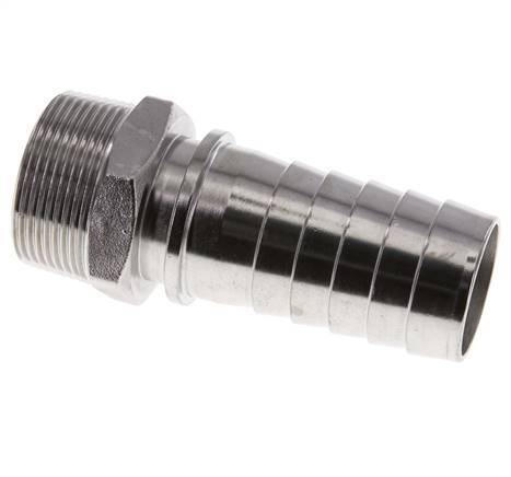 38x54 mm & R1-1/2'' Edelstahl 1.4301 Schlauchsäule mit Außengewinde DIN EN 14423
