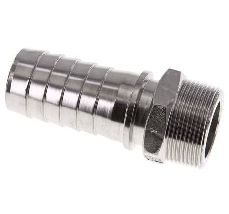 38x54 mm & R1-1/2'' Edelstahl 1.4301 Schlauchsäule mit Außengewinde DIN EN 14423