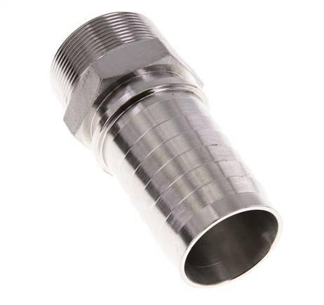 50x68 mm & R2'' Edelstahl 1.4301 Schlauchsäule mit Außengewinde DIN EN 14423