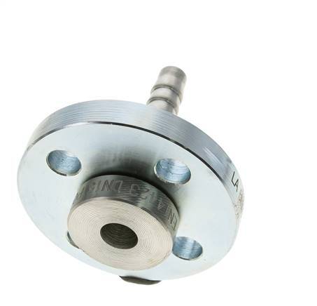 13x25 mm verzinkte Stahlschlauchsäule mit drehbarem Flansch PN 10/16/25/40 DIN EN 14423 / DIN 2826