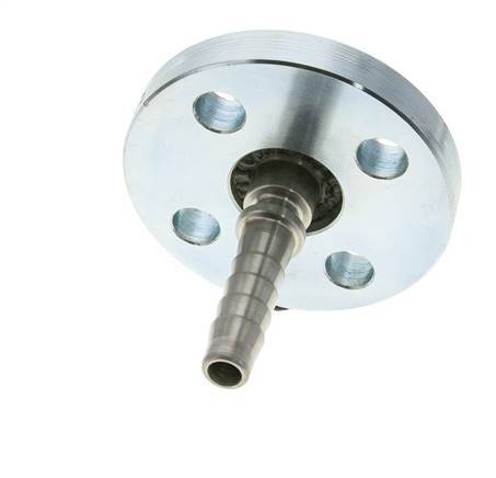 13x25 mm verzinkte Stahlschlauchsäule mit drehbarem Flansch PN 10/16/25/40 DIN EN 14423 / DIN 2826