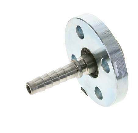 13x25 mm verzinkte Stahlschlauchsäule mit drehbarem Flansch PN 10/16/25/40 DIN EN 14423 / DIN 2826