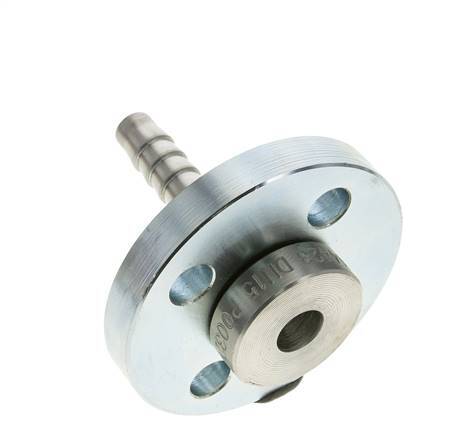 13x25 mm verzinkte Stahlschlauchsäule mit drehbarem Flansch PN 10/16/25/40 DIN EN 14423 / DIN 2826