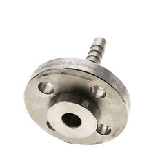 13x25 mm Edelstahl 1.4401 Schlauchsäule mit drehbarem Flansch PN 10/16/25/40 DIN EN 14423 / DIN 2826