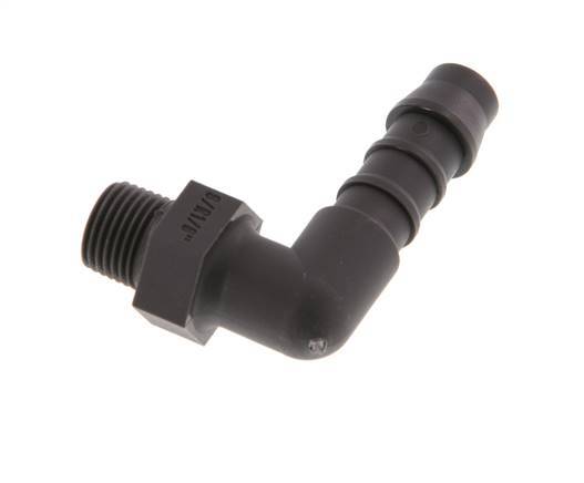 8 mm (5/16'') & R1/8'' PA 6 Schlauchbogen mit Außengewinde [5 Stück]
