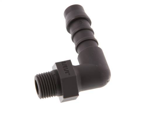 8 mm (5/16'') & R1/8'' PA 6 Schlauchbogen mit Außengewinde [5 Stück]
