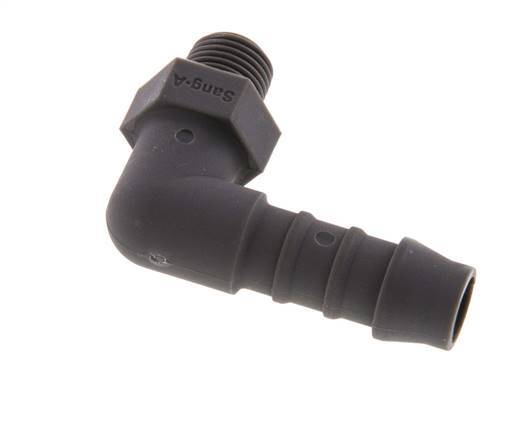 9 mm (3/8'') & R1/8'' PA 6 Schlauchbogen mit Außengewinde [5 Stück]