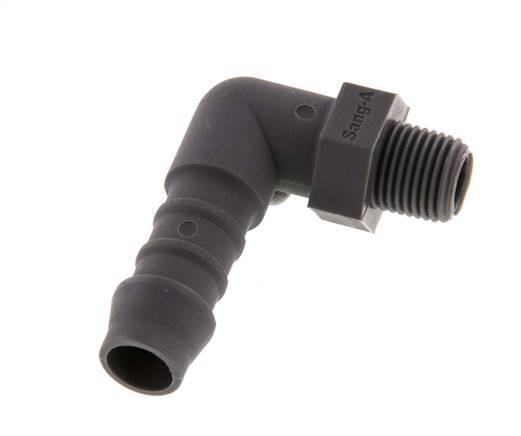 9 mm (3/8'') & R1/8'' PA 6 Schlauchbogen mit Außengewinde [5 Stück]