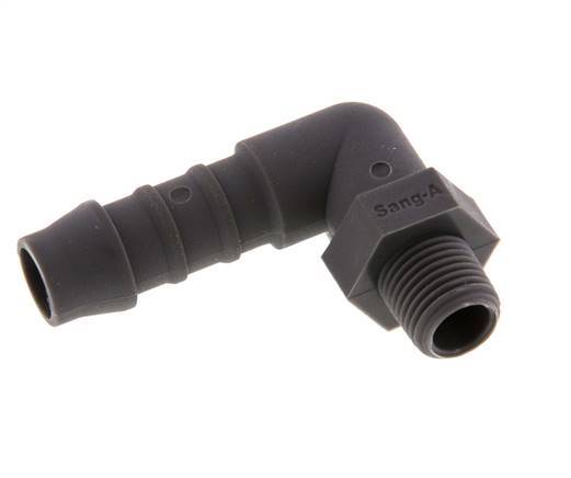 9 mm (3/8'') & R1/8'' PA 6 Schlauchbogen mit Außengewinde [5 Stück]