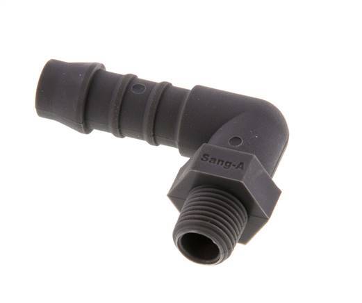9 mm (3/8'') & R1/8'' PA 6 Schlauchbogen mit Außengewinde [5 Stück]