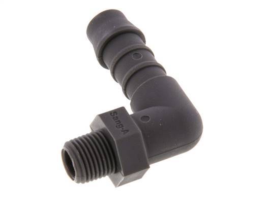 9 mm (3/8'') & R1/8'' PA 6 Schlauchbogen mit Außengewinde [5 Stück]