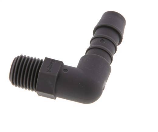 10 mm & R1/4'' PA 6 Elbow Hose Barb with Male Threads [10 Pieces]