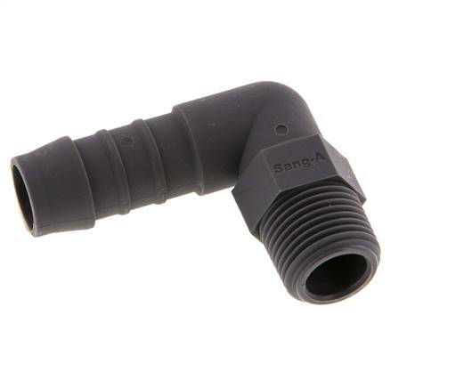 13 mm (1/2'') & R3/8'' PA 6 Schlauchbogen mit Außengewinde [5 Stück]