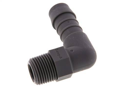 13 mm (1/2'') & R3/8'' PA 6 Schlauchbogen mit Außengewinde [5 Stück]