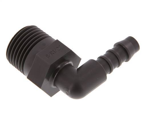 8 mm (5/16'') & R1/2'' PA 6 Schlauchbogen mit Außengewinde [5 Stück]