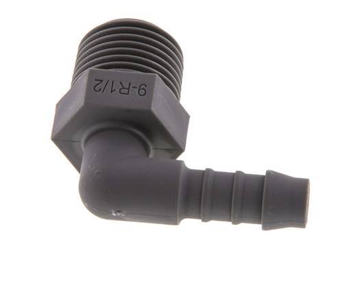 9 mm (3/8'') & R1/2'' PA 6 Schlauchbogen mit Außengewinde [5 Stück]