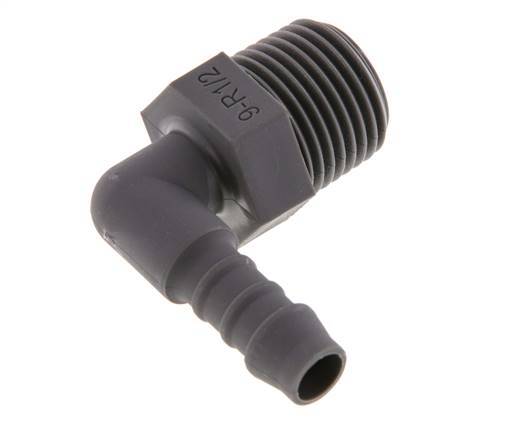 9 mm (3/8'') & R1/2'' PA 6 Schlauchbogen mit Außengewinde [5 Stück]