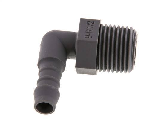 9 mm (3/8'') & R1/2'' PA 6 Schlauchbogen mit Außengewinde [5 Stück]