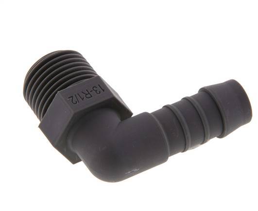 13 mm (1/2'') & R1/2'' PA 6 Schlauchbogen mit Außengewinde [5 Stück]