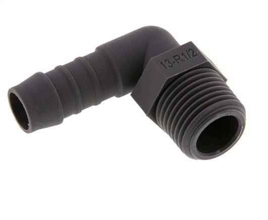 13 mm (1/2'') & R1/2'' PA 6 Schlauchbogen mit Außengewinde [5 Stück]