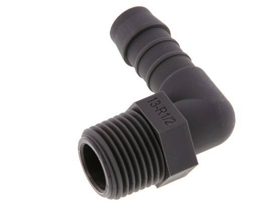 13 mm (1/2'') & R1/2'' PA 6 Schlauchbogen mit Außengewinde [5 Stück]