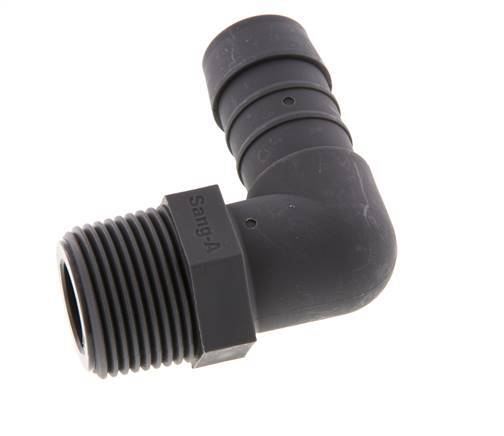 19 mm (3/4'') & R3/4'' PA 6 Schlauchbogen mit Außengewinde [2 Stück]