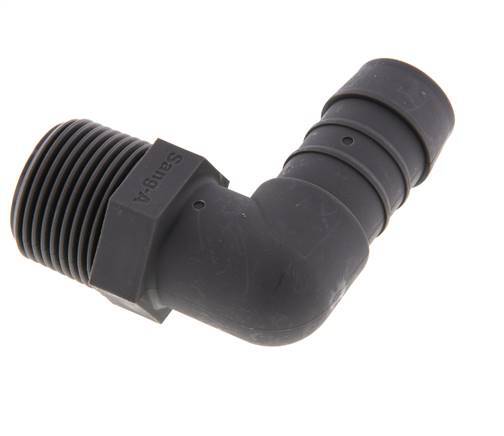 19 mm (3/4'') & R3/4'' PA 6 Schlauchbogen mit Außengewinde [2 Stück]