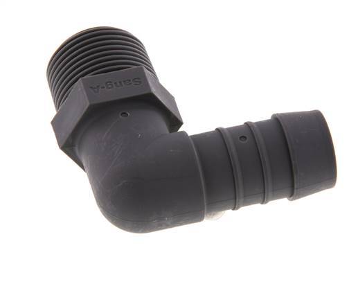 19 mm (3/4'') & R3/4'' PA 6 Schlauchbogen mit Außengewinde [2 Stück]