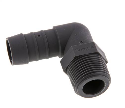 19 mm (3/4'') & R3/4'' PA 6 Schlauchbogen mit Außengewinde [2 Stück]