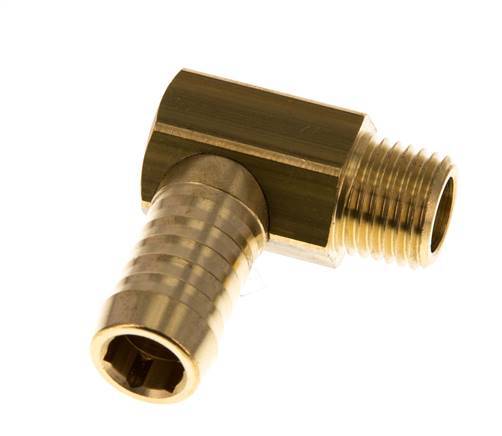 13 mm (1/2'') & M14x1,5 (konisch) Messing-Winkelstück mit Außengewinde