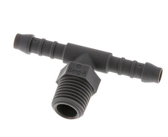 6 mm (1/4'') & R1/4'' PA 6 T-Schlauchbolzen mit Außengewinde [10 Stück]