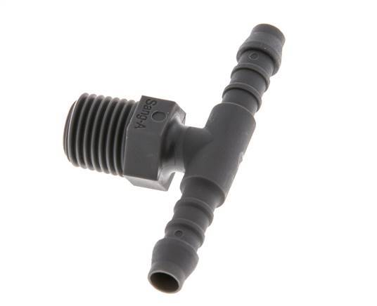 6 mm (1/4'') & R1/4'' PA 6 T-Schlauchbolzen mit Außengewinde [10 Stück]