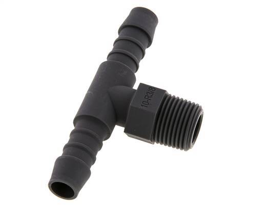 10 mm & R3/8'' PA 6 T-Stück mit Außengewinde [5 Stück]