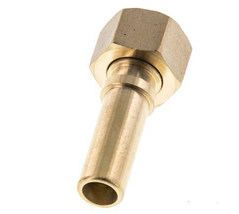 13 mm (1/2'') & G1/2'' Messing Schlauch Barb Überwurfmutter Flachdichtung Polyurethan Sicherheitskragen EN 14420-5 (DIN 2817)