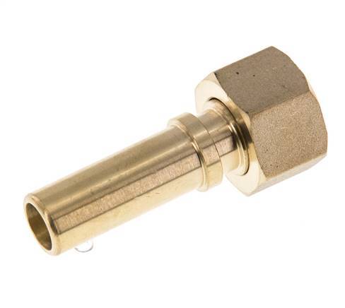 13 mm (1/2'') & G1/2'' Messing Schlauch Barb Überwurfmutter Flachdichtung Polyurethan Sicherheitskragen EN 14420-5 (DIN 2817)