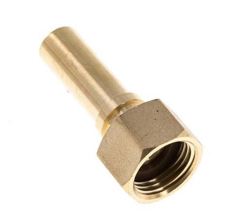 13 mm (1/2'') & G1/2'' Messing Schlauch Barb Überwurfmutter Flachdichtung Polyurethan Sicherheitskragen EN 14420-5 (DIN 2817)