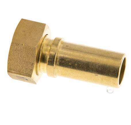 19 mm (3/4'') & G3/4'' Messing Schlauch Barb Überwurfmutter Flachdichtung Polyurethan Sicherheitskragen EN 14420-5 (DIN 2817)