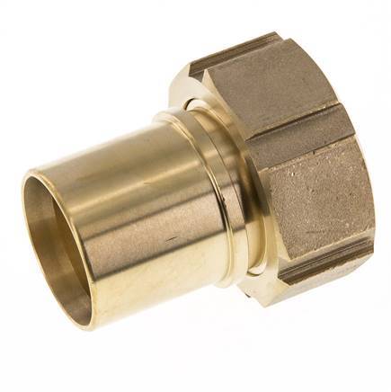 38 mm (1-1/2'') & G1-1/2'' Messing Schlauch Barb Überwurfmutter Flachdichtung Polyurethan Sicherheitskragen EN 14420-5 (DIN 2817)