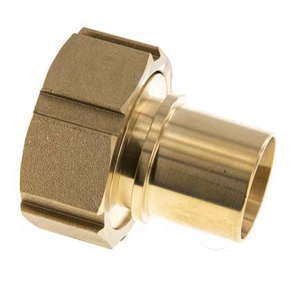 38 mm (1-1/2'') & G2'' Messing Schlauch Barb Überwurfmutter Flachdichtung Polyurethan Sicherheitskragen EN 14420-5 (DIN 2817)