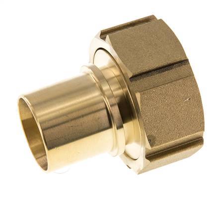 38 mm (1-1/2'') & G2'' Messing Schlauch Barb Überwurfmutter Flachdichtung Polyurethan Sicherheitskragen EN 14420-5 (DIN 2817)