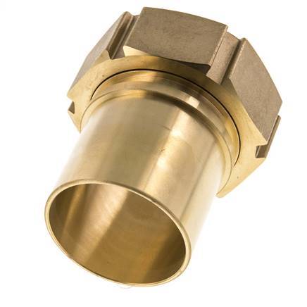 63 mm (2-1/2'') & G2-1/2'' Messing Schlauch Barb Überwurfmutter Flachdichtung Polyurethan Sicherheitskragen EN 14420-5 (DIN 2817)