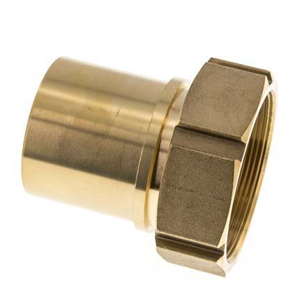 63 mm (2-1/2'') & G2-1/2'' Messing Schlauch Barb Überwurfmutter Flachdichtung Polyurethan Sicherheitskragen EN 14420-5 (DIN 2817)