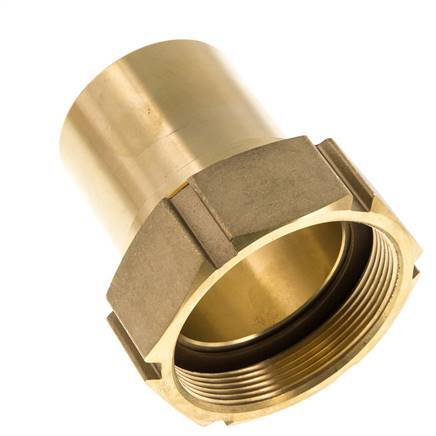 63 mm (2-1/2'') & G2-1/2'' Messing Schlauch Barb Überwurfmutter Flachdichtung Polyurethan Sicherheitskragen EN 14420-5 (DIN 2817)
