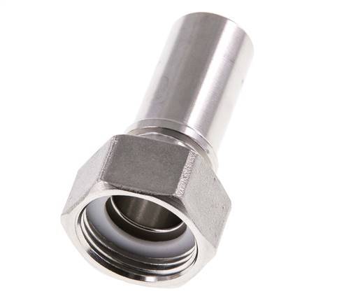 19 mm (3/4'') & G3/4'' Edelstahl 1.4401 Schlauchbolzen Überwurfmutter Flachdichtung PTFE Sicherheitsmanschetten EN 14420-5 (DIN 2817)