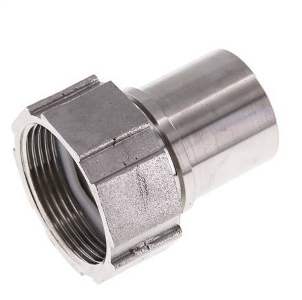 38 mm (1-1/2'') & G1-1/2'' Edelstahl 1.4401 Schlauchtülle Überwurfmutter Flachdichtung PTFE Sicherheitskragen EN 14420-5 (DIN 2817)