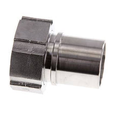 38 mm (1-1/2'') & G1-1/2'' Edelstahl 1.4401 Schlauchtülle Überwurfmutter Flachdichtung PTFE Sicherheitskragen EN 14420-5 (DIN 2817)