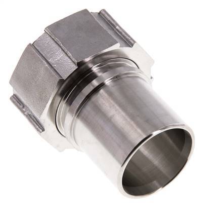 38 mm (1-1/2'') & G1-1/2'' Edelstahl 1.4401 Schlauchtülle Überwurfmutter Flachdichtung PTFE Sicherheitskragen EN 14420-5 (DIN 2817)