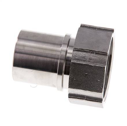 38 mm (1-1/2'') & G1-1/2'' Edelstahl 1.4401 Schlauchtülle Überwurfmutter Flachdichtung PTFE Sicherheitskragen EN 14420-5 (DIN 2817)