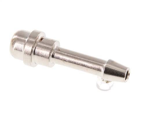 4 mm vernickelter Messing-Schlauchbolzen ohne Überwurfmutter (G1/8'') 11mm [5 Stück]